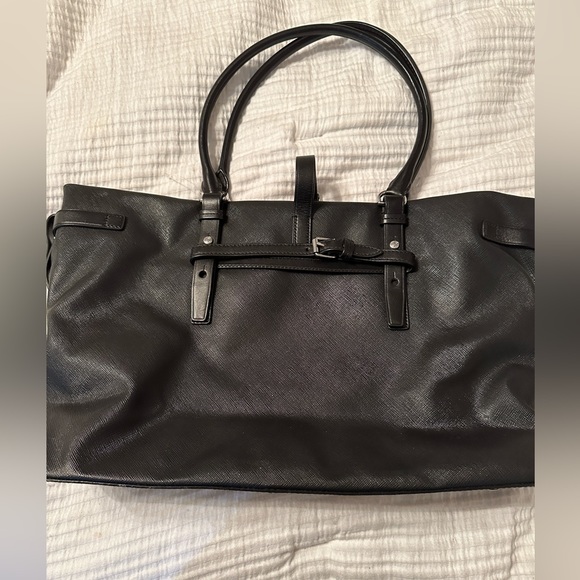 Tumi Black Leather Tote Bag - Picture 2 of 11